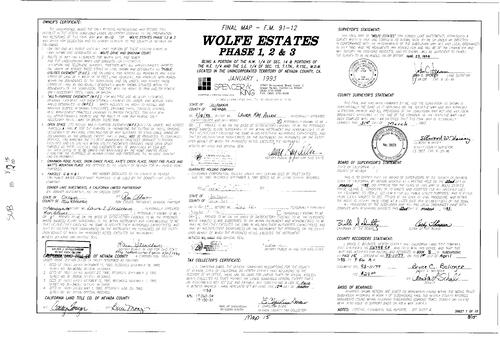 Click to see Subdivision Book 8, pg. 15 (1993) of Nevada County Recorders Subdivision Maps Book 8