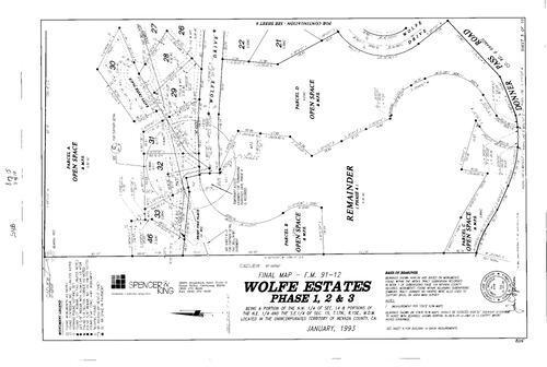 Click to see Subdivision Book 8, pg. 15 (1993) of Nevada County Recorders Subdivision Maps Book 8