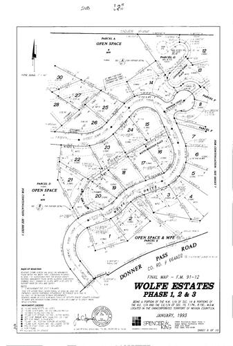 Click to see Subdivision Book 8, pg. 15 (1993) of Nevada County Recorders Subdivision Maps Book 8
