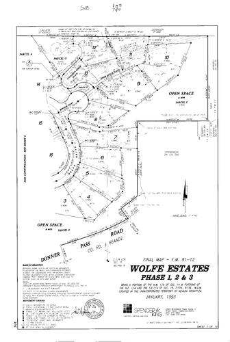 Click to see Subdivision Book 8, pg. 15 (1993) of Nevada County Recorders Subdivision Maps Book 8