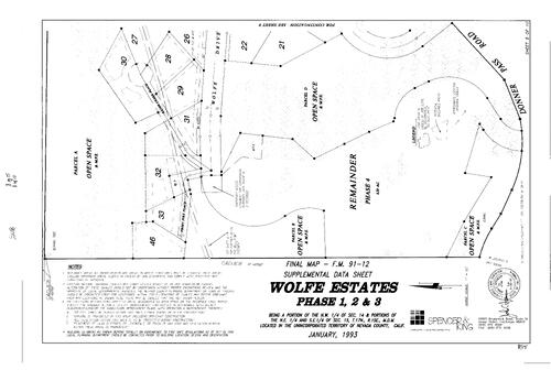 Click to see Subdivision Book 8, pg. 15 (1993) of Nevada County Recorders Subdivision Maps Book 8