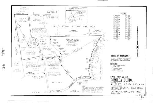 Click to see Subdivision Book 8, pg. 17 (1993) of Nevada County Recorders Subdivision Maps Book 8