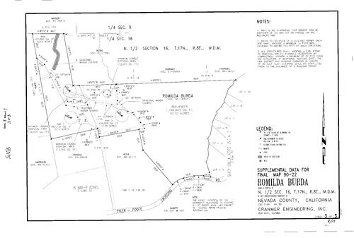 Click to see Subdivision Book 8, pg. 17 (1993) of Nevada County Recorders Subdivision Maps Book 8
