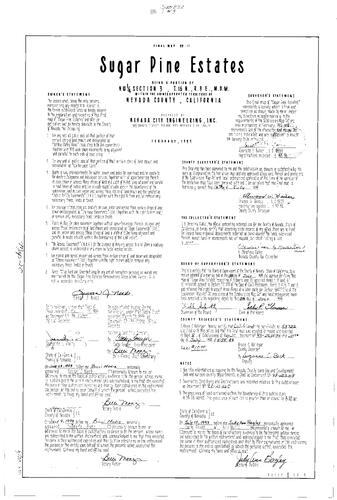 Click to see Subdivision Book 8, pg. 20 (1993) of Nevada County Recorders Subdivision Maps Book 8