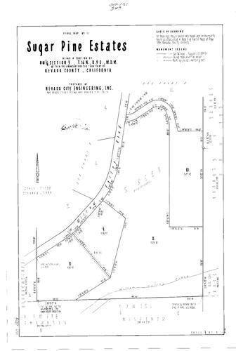Click to see Subdivision Book 8, pg. 20 (1993) of Nevada County Recorders Subdivision Maps Book 8