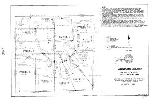 Click to see Subdivision Book 8, pg. 23 (1994) of Nevada County Recorders Subdivision Maps Book 8