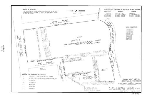 Click to see Subdivision Book 8, pg. 26 (1994) of Nevada County Recorders Subdivision Maps Book 8