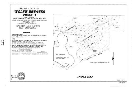 Click to see Subdivision Book 8, pg. 30 (1994) of Nevada County Recorders Subdivision Maps Book 8