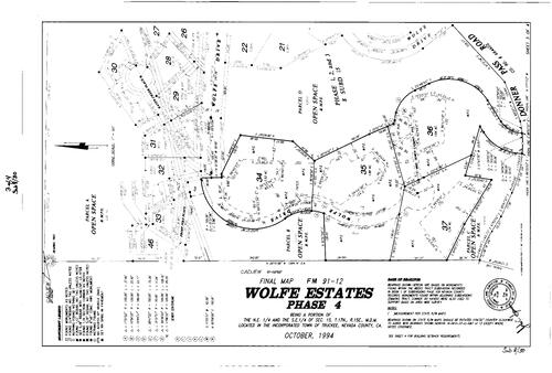 Click to see Subdivision Book 8, pg. 30 (1994) of Nevada County Recorders Subdivision Maps Book 8