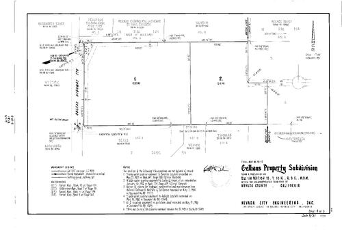 Click to see Subdivision Book 8, pg. 31 (1995) of Nevada County Recorders Subdivision Maps Book 8