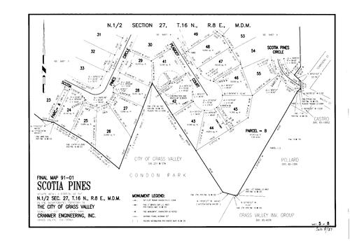 Click to see Subdivision Book 8, pg. 37 (1995) of Nevada County Recorders Subdivision Maps Book 8