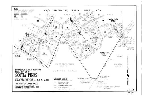 Click to see Subdivision Book 8, pg. 37 (1995) of Nevada County Recorders Subdivision Maps Book 8