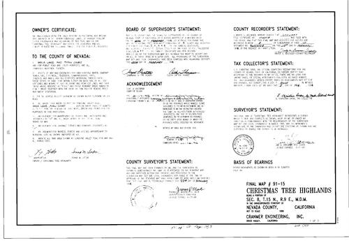 Click to see Subdivision Book 8, pg. 40 (1996) of Nevada County Recorders Subdivision Maps Book 8