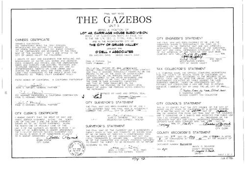 Click to see Subdivision Book 8, pg. 42 (1996) of Nevada County Recorders Subdivision Maps Book 8