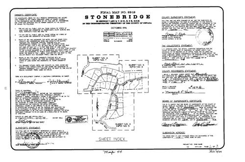 Click to see Subdivision Book 8, pg. 44 (1996) of Nevada County Recorders Subdivision Maps Book 8