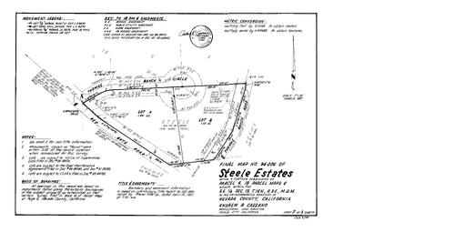 Click to see Subdivision Book 8, pg. 49 (1997) of Nevada County Recorders Subdivision Maps Book 8