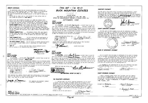 Click to see Subdivision Book 8, pg. 60 (1998) of Nevada County Recorders Subdivision Maps Book 8
