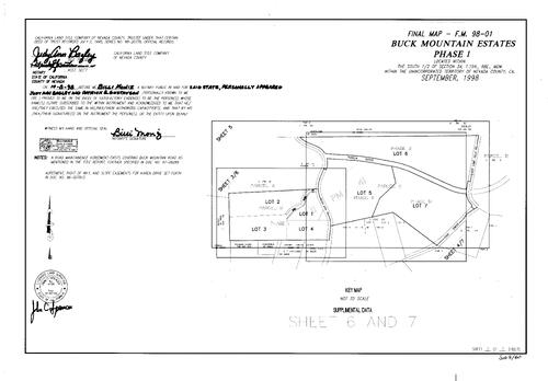 Click to see Subdivision Book 8, pg. 60 (1998) of Nevada County Recorders Subdivision Maps Book 8