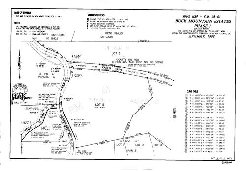 Click to see Subdivision Book 8, pg. 60 (1998) of Nevada County Recorders Subdivision Maps Book 8