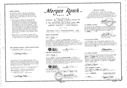 Click to see Subdivision Book 8, pg. 64 (1999) of Nevada County Recorders Subdivision Maps Book 8