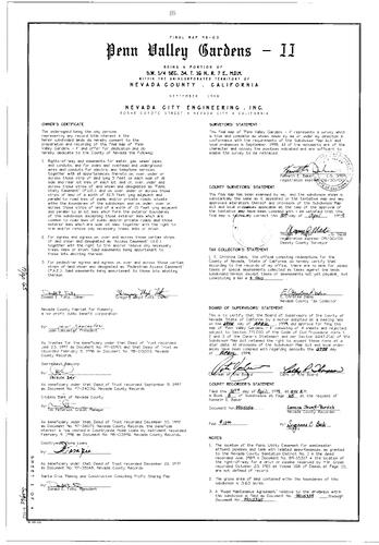 Click to see Subdivision Book 8, pg. 65 (1999) of Nevada County Recorders Subdivision Maps Book 8