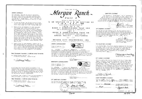 Click to see Subdivision Book 8, pg. 66 (1999) of Nevada County Recorders Subdivision Maps Book 8
