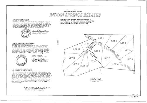 Click to see Subdivision Book 8, pg. 69 (1999) of Nevada County Recorders Subdivision Maps Book 8