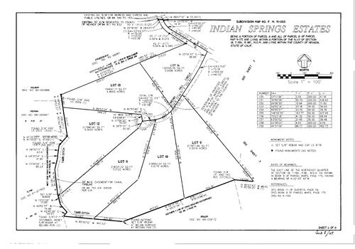 Click to see Subdivision Book 8, pg. 69 (1999) of Nevada County Recorders Subdivision Maps Book 8