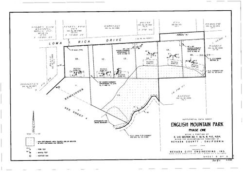 Click to see Subdivision Book 8, pg. 71 (1999) of Nevada County Recorders Subdivision Maps Book 8