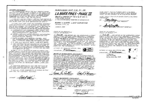 Click to see Subdivision Book 8, pg. 72 (1999) of Nevada County Recorders Subdivision Maps Book 8