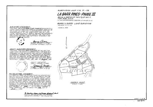 Click to see Subdivision Book 8, pg. 72 (1999) of Nevada County Recorders Subdivision Maps Book 8