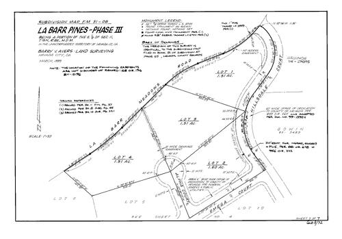Click to see Subdivision Book 8, pg. 72 (1999) of Nevada County Recorders Subdivision Maps Book 8