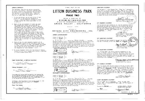 Click to see Subdivision Book 8, pg. 73 (1999) of Nevada County Recorders Subdivision Maps Book 8