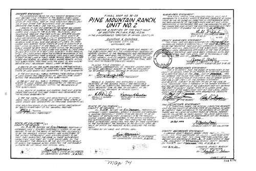 Click to see Subdivision Book 8, pg. 74 (1999) of Nevada County Recorders Subdivision Maps Book 8