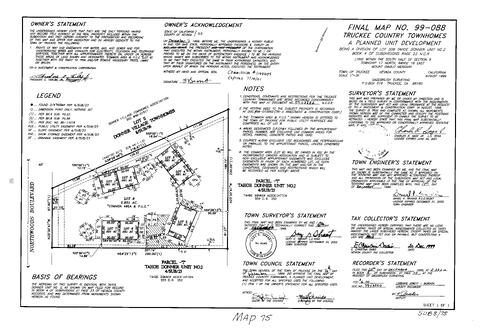 Click to see Subdivision Book 8, pg. 75 (1999) of Nevada County Recorders Subdivision Maps Book 8