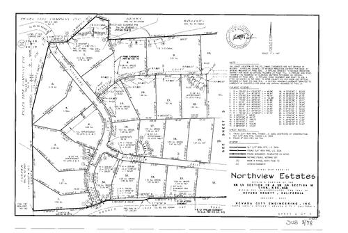 Click to see Subdivision Book 8, pg. 78 (2000) of Nevada County Recorders Subdivision Maps Book 8