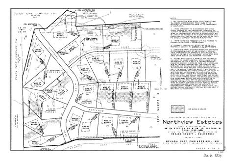 Click to see Subdivision Book 8, pg. 78 (2000) of Nevada County Recorders Subdivision Maps Book 8