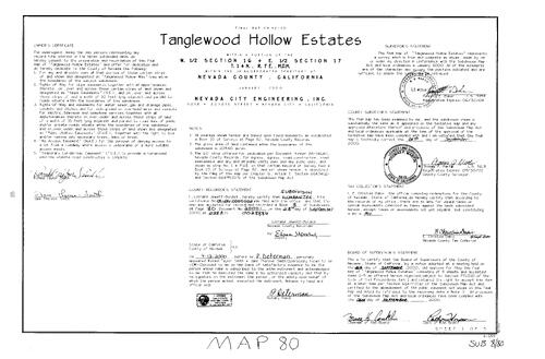 Click to see Subdivision Book 8, pg. 80 (2000) of Nevada County Recorders Subdivision Maps Book 8
