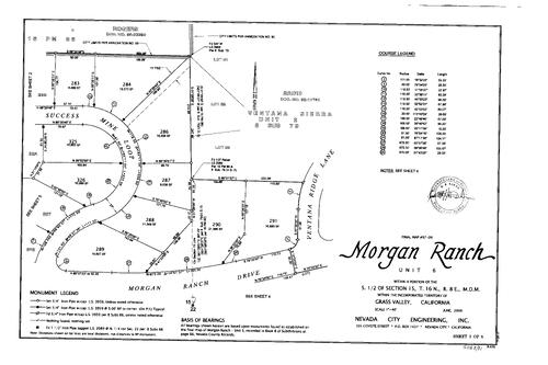 Click to see Subdivision Book 8, pg. 81 (2000) of Nevada County Recorders Subdivision Maps Book 8