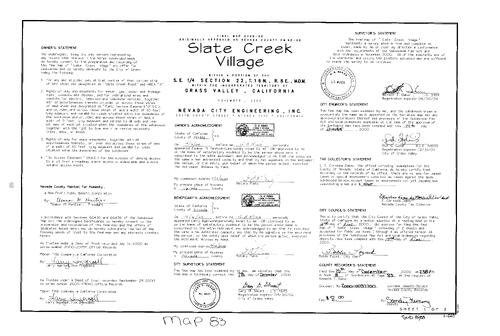 Click to see Subdivision Book 8, pg. 83 (2000) of Nevada County Recorders Subdivision Maps Book 8