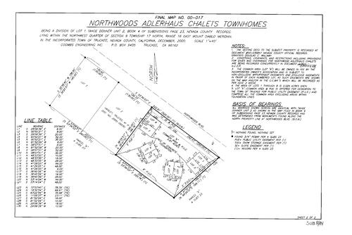 Click to see Subdivision Book 8, pg. 84 (2001) of Nevada County Recorders Subdivision Maps Book 8