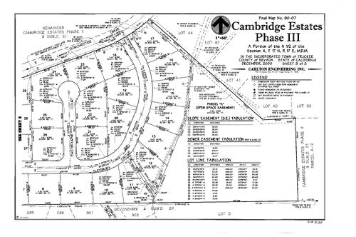 Click to see Subdivision Book 8, pg. 85 (2001) of Nevada County Recorders Subdivision Maps Book 8