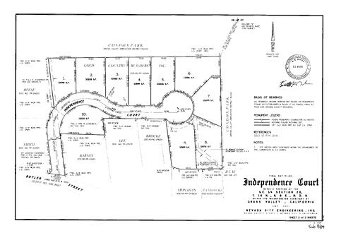 Click to see Subdivision Book 8, pg. 89 (2001) of Nevada County Recorders Subdivision Maps Book 8