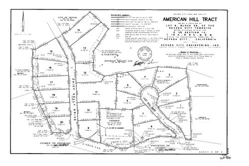 Click to see Subdivision Book 8, pg. 90 (2001) of Nevada County Recorders Subdivision Maps Book 8