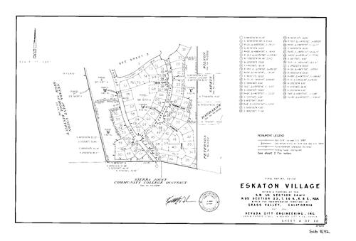Click to see Subdivision Book 8, pg. 92 (2001) of Nevada County Recorders Subdivision Maps Book 8