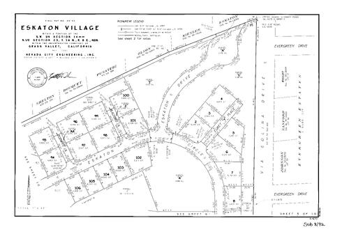 Click to see Subdivision Book 8, pg. 92 (2001) of Nevada County Recorders Subdivision Maps Book 8