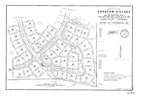 Click to see Subdivision Book 8, pg. 92 (2001) of Nevada County Recorders Subdivision Maps Book 8