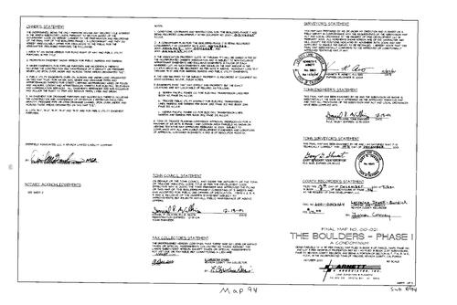 Click to see Subdivision Book 8, pg. 94 (2001) of Nevada County Recorders Subdivision Maps Book 8