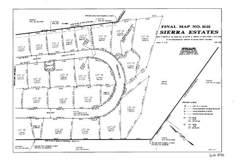 Click to see Subdivision Book 8, pg. 95 (2002) of Nevada County Recorders Subdivision Maps Book 8