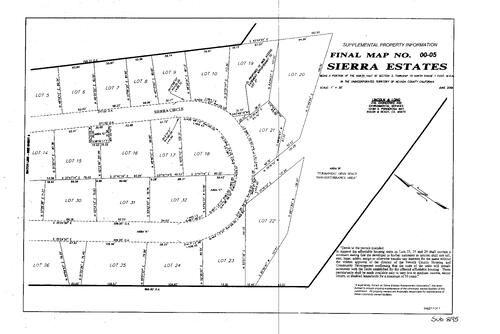 Click to see Subdivision Book 8, pg. 95 (2002) of Nevada County Recorders Subdivision Maps Book 8